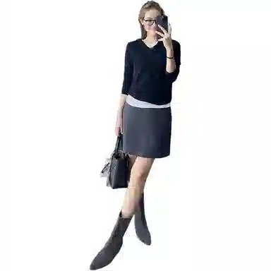 美洋 简约通勤法式针织衫 女款