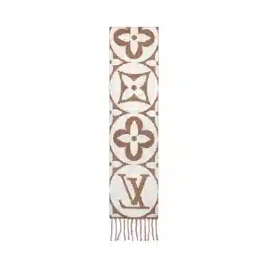 Louis Vuitton LV Medallion Scarf Brown