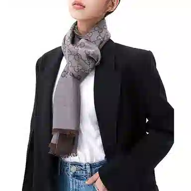 Gucci Wool Fringe Scarf