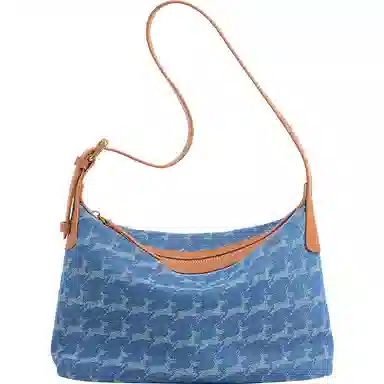 妙迪 通勤松弛小众 织物 单肩包 常规 女款 丹宁黑