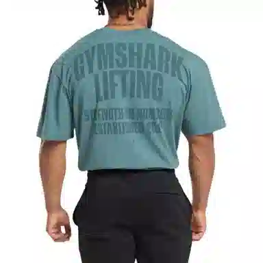 GYMSHARK Lifting Crewneck T-Shirt Denim Blue
