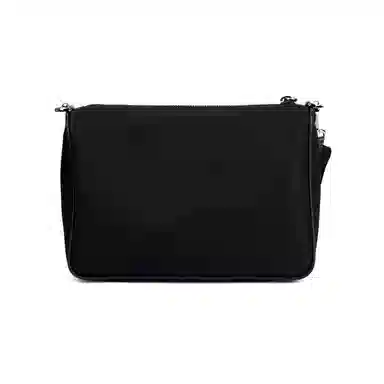Prada Hobo Nylon Messenger Bag Black
