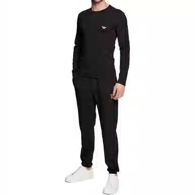 Emporio Armani Logo Crewneck Long Sleeve Tee