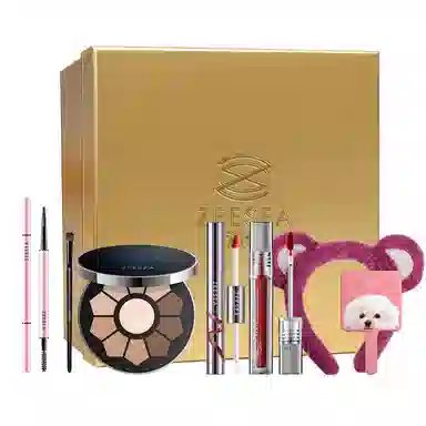 滋色 星光烁烁彩妆礼盒化妆品套盒 易上色自然持久清透气色 眼影盘唇釉唇泥口红眉笔