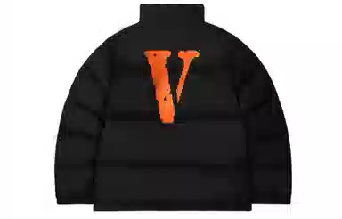 VLONE Classic Logo Down Jacket Black Silver