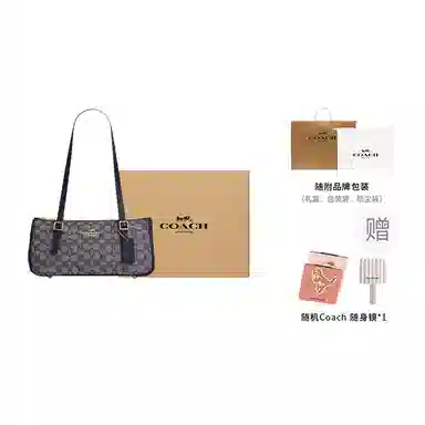 COACH Asher 34 Large Shoulder Bag Blue Gray