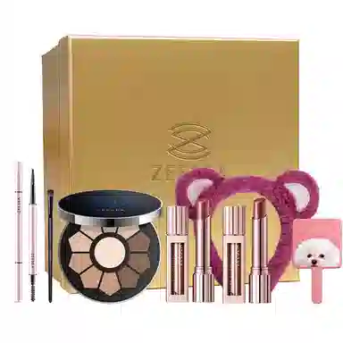 滋色 星光烁烁彩妆礼盒化妆品套盒 易上色自然持久清透气色 眼影盘唇釉唇泥口红眉笔