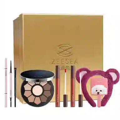 滋色 星光烁烁彩妆礼盒化妆品套盒 易上色自然持久清透气色 眼影盘唇釉唇泥口红眉笔