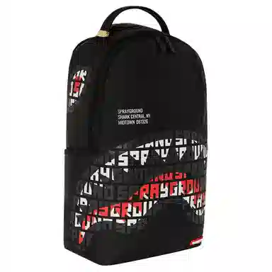 Sprayground PVC Backpack Black Red
