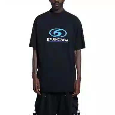 Balenciaga Logo Print Crewneck T-Shirt Black