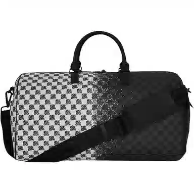 SPRAYGROUND Shark Mouth Graffiti Checkerboard PVC Bag