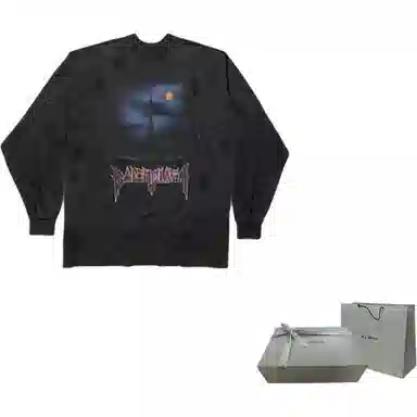 Balenciaga Logo Print Long Sleeve T-Shirt