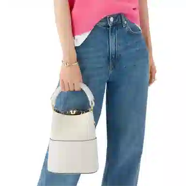 Furla Mini Bucket Bag Cream Oatmeal