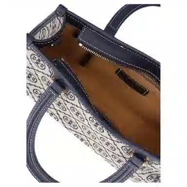 Tory Burch T Monogram Tote Small Navy
