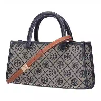 Tory Burch T Monogram Tote Small Navy