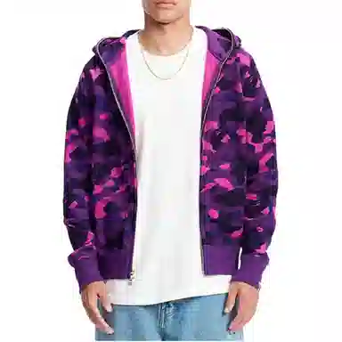 A BATHING APE Color Camo Shark Full Zip Hoodie