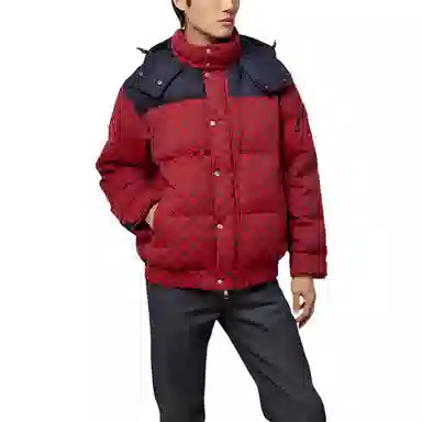 Gucci FW23 Printed Down Hoodie Jacket Red