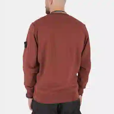 Stone Island Pullover Crewneck Sweatshirt Red Brown