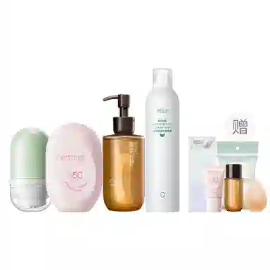 柳丝木 隔离防晒卸妆油喷雾套组彩妆套装 自然提亮肤色均匀肤色