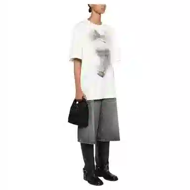 MM6 Maison Margiela Signature Stitch Leather Bag Black