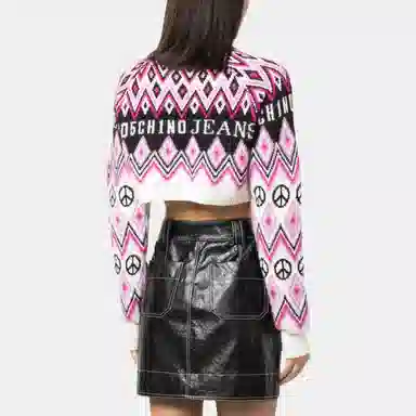 Moschino Printed Collar Sweater