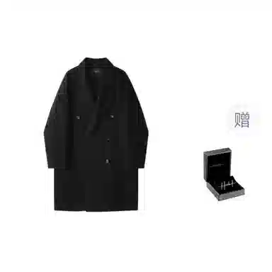 HERBEL Classic Double-Breasted Wool Coat