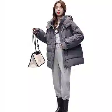 鸭鸭 时尚百搭宽松保暖休闲加厚中长款羽绒服 女款
