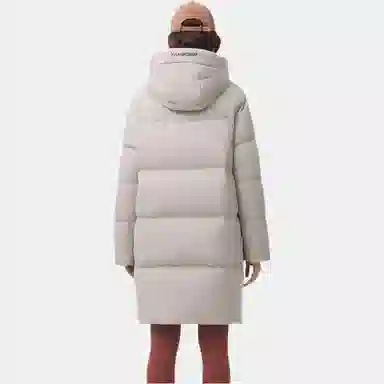 坦博尔 加厚中长情侣卡通动漫连帽潮面包羽绒服 女款