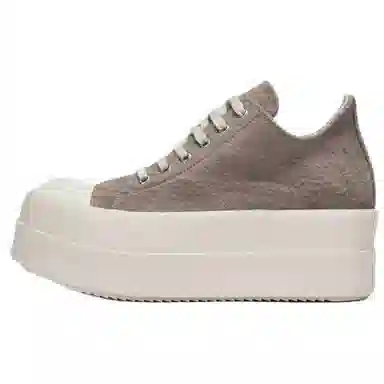 Rick Owens DRKSHDW Low Top Lace-Up Sneakers Beige