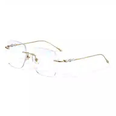 苍木优品 超轻近视时尚镜框可配度数专业配镜无边框 β钛 方形 光学镜架 男女同款情侣款