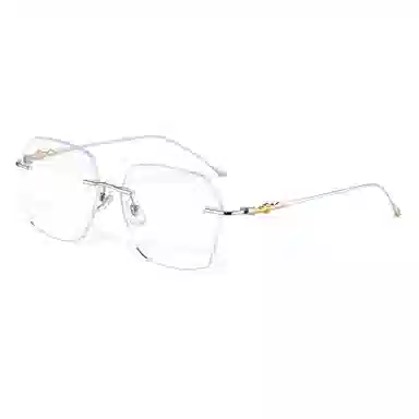 苍木优品 超轻近视时尚镜框可配度数专业配镜无边框 β钛 方形 光学镜架 男女同款情侣款