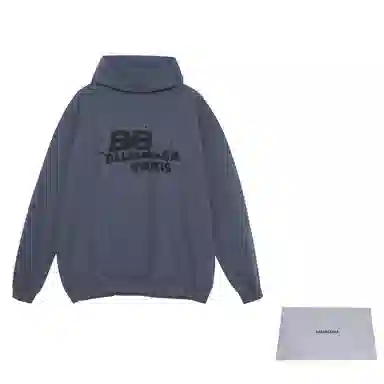 Balenciaga SS23 Logo Hoodie Blue