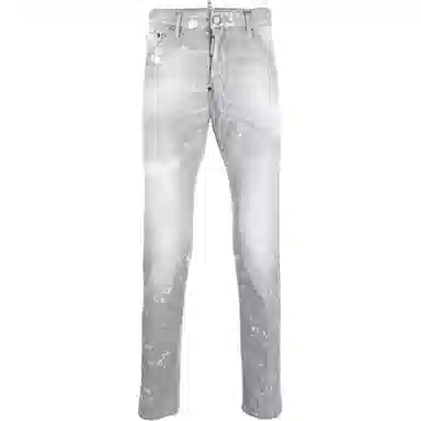 DSQUARED2 Slim Mid-Rise Distressed Jeans Grey