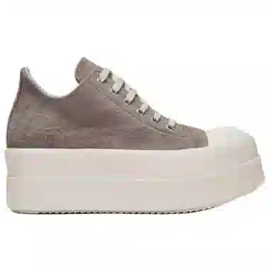 Rick Owens DRKSHDW Low Top Lace-Up Sneakers Beige