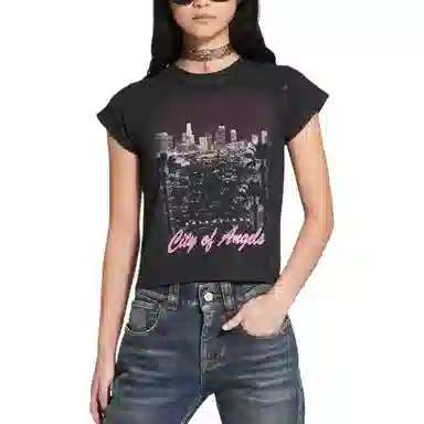 Balenciaga Stretch Knit Crewneck T-Shirt Black Slim Fit