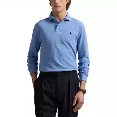 Polo Ralph Lauren Custom Slim Fit Long Sleeve Polo Royal Blue