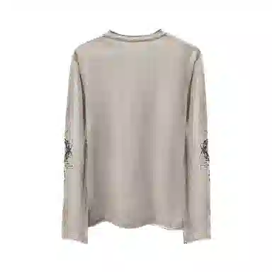 WANNA LAB FW25 Aria Henley Rune Print Long Sleeve Tee