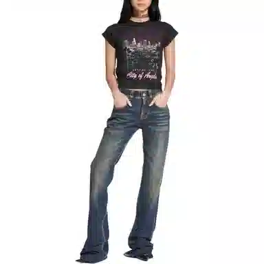 Balenciaga Stretch Knit Crewneck T-Shirt Black Slim Fit