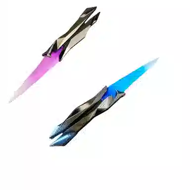 碧蓝水岸 渐变蓝 粉蝴蝶甩刀 其他静态模型