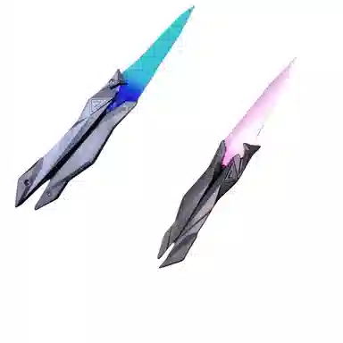 碧蓝水岸 渐变蓝 粉蝴蝶甩刀 其他静态模型