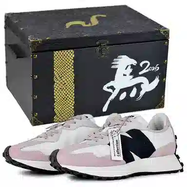 New Balance 327 White Black Pink