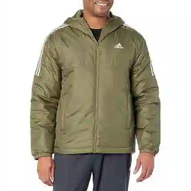 adidas Essentials Insulated Hooded Jacket Olive