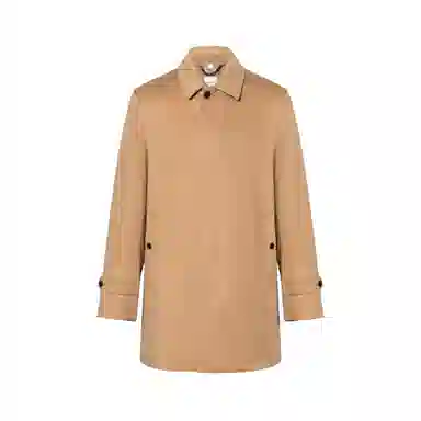 Burberry Wool Single-Breasted Coat Camel
