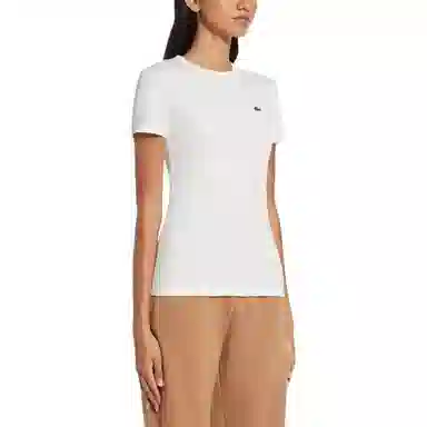 Lacoste Embroidered Crew Neck T-Shirt White