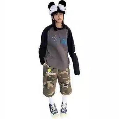 KVIV Vintage Vibe Patch Straight Crop Jeans