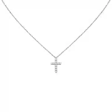 Cartier Cross Pendant Necklace Silver
