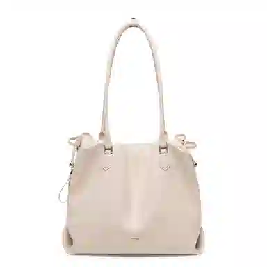 JONBAG Pleated Tote Bag Brown