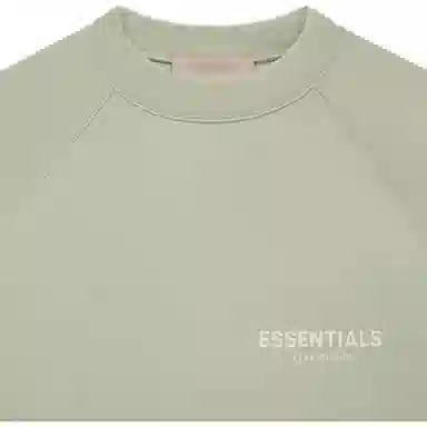 Fear of God Essentials SS22 Crewneck Seafoam Logo