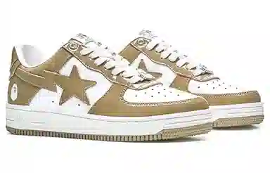 A BATHING APE STA Low White Brown