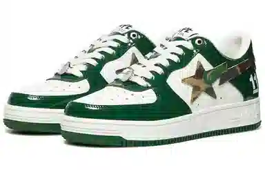 A BATHING APE STA White Green